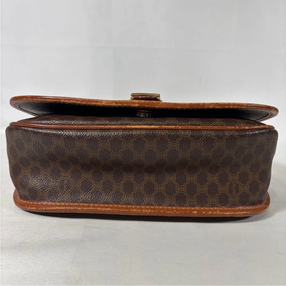Celine Dark Brown and Tan Shoulder Bag - Picture 6 of 16